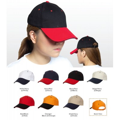 Baseball 6 Panel Cotton Brush Cap